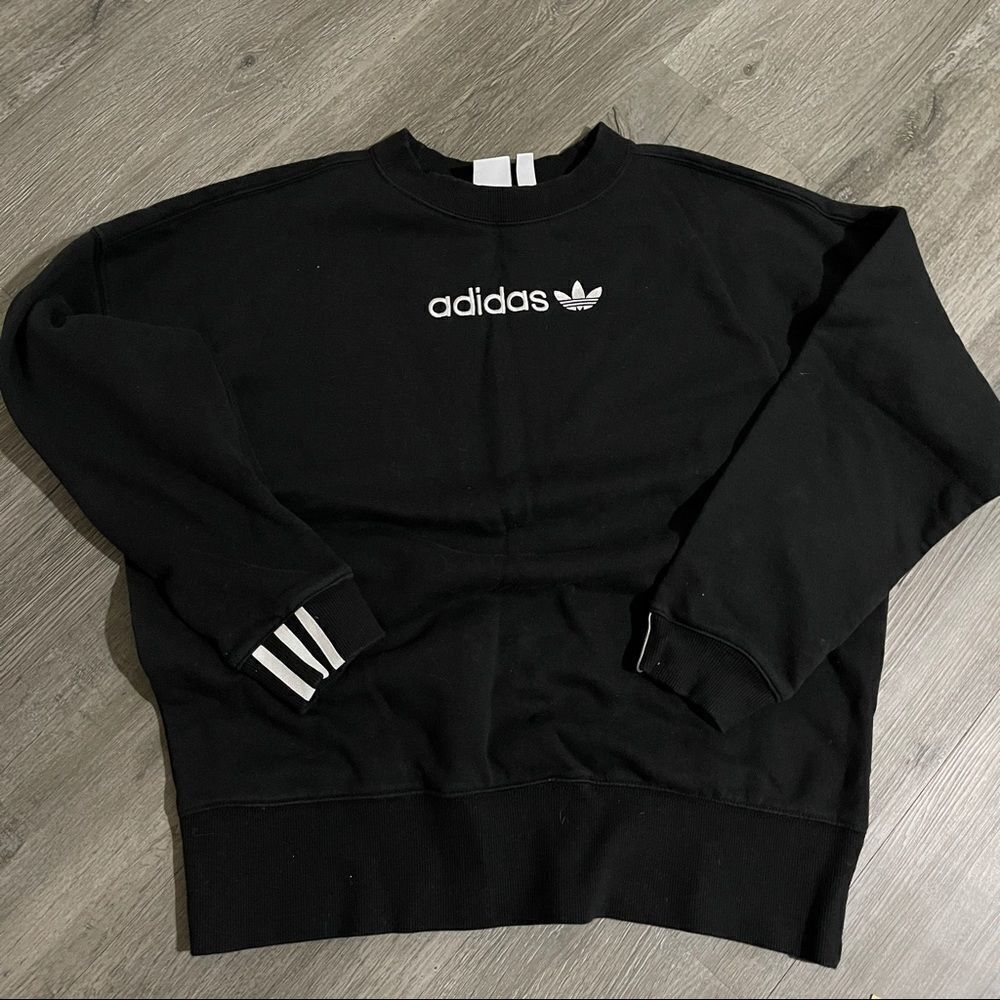 ADIDAS ORIGINALS Coeeze Fleece Sweatshirt In Black - Size S - Picture 14 of 15